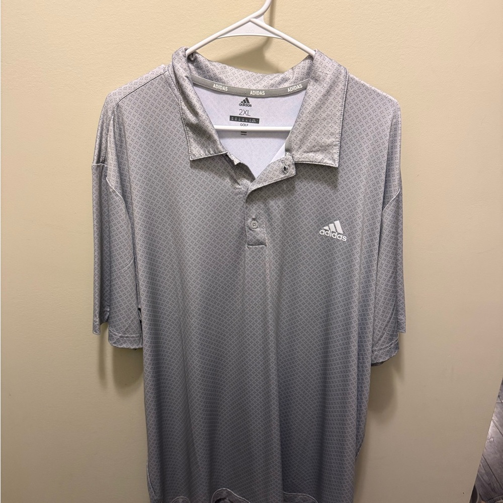 Adidas Men's Light Gray Polo Shirt